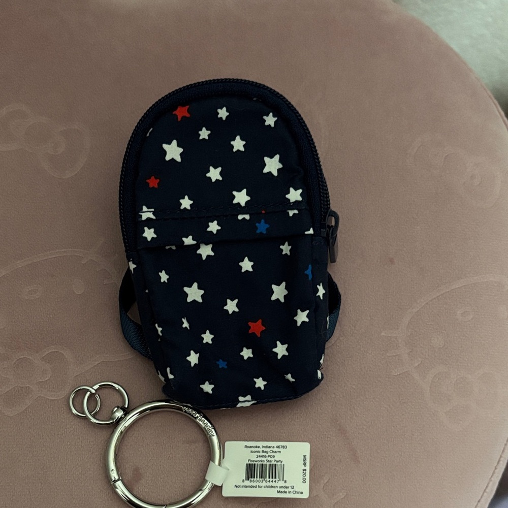 Vera Bradley Fireworks Star Party bag charm